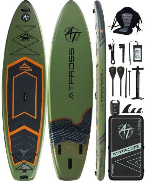 ATPROSS 10’6″ x 33″ Inflatable Paddle Board Package
