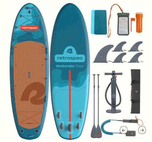 Retrospec Weekender Crew 12′ Multi-Person Inflatable Paddle Board