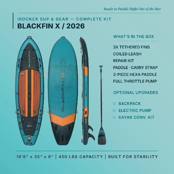 BLACKFIN Model X 7.0 10’6″ Inflatable Paddle Board